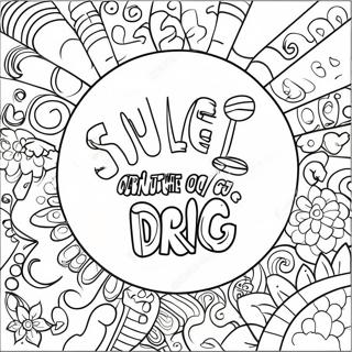 Colorful Anti Drug Message Coloring Page 62004-49723