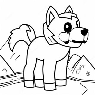 Minecraft Wolf Coloring Page 62013-49717