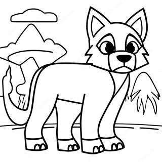 Minecraft Wolf Coloring Page 62013-49718