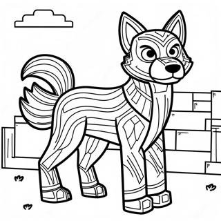 Minecraft Wolf Coloring Page 62013-49719