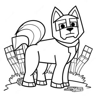 Minecraft Wolf Coloring Page 62013-49720