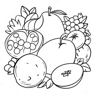 Delicious Fruit Coloring Page 62024-49733