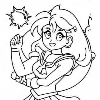 Sailor Jupiter In Action Coloring Page 62034-49743