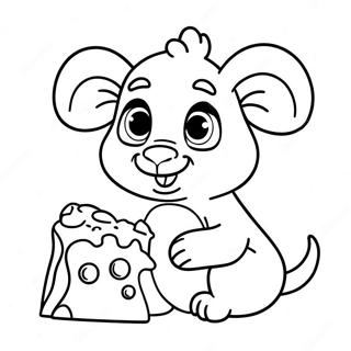 Cute Gus Gus With Cheese Coloring Page 62044-49749