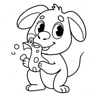 Cute Gus Gus With Cheese Coloring Page 62044-49750