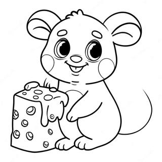 Cute Gus Gus With Cheese Coloring Page 62044-49751