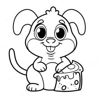 Cute Gus Gus With Cheese Coloring Page 62044-49752