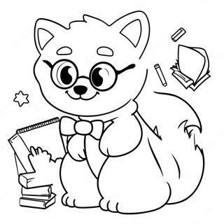 Cute Nerdy Animals Coloring Page 62054-49757