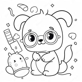 Cute Nerdy Animals Coloring Page 62054-49758