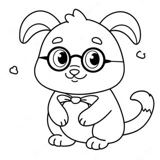 Cute Nerdy Animals Coloring Page 62054-49759