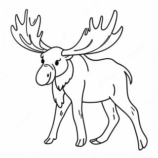 Moose Coloring Page 6206-5058