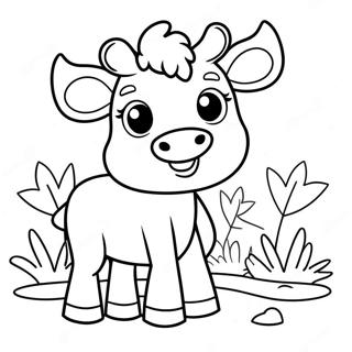 Cute Baby Moose Coloring Page 6207-5065