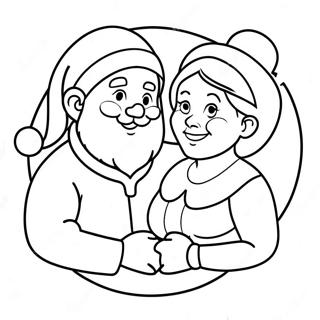 Santa And Mrs Claus Coloring Pages