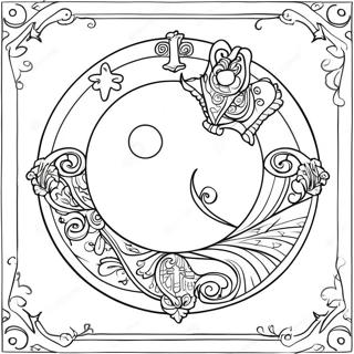 Moon Tarot Card Coloring Page 62113-49802