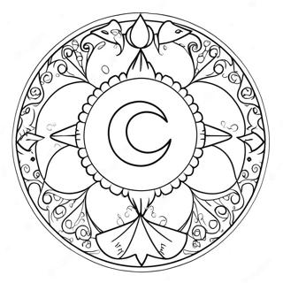 Moon Tarot Card Coloring Page 62113-49803