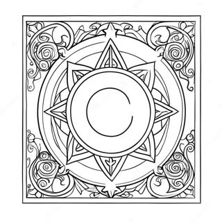 Moon Tarot Card Coloring Page 62113-49804