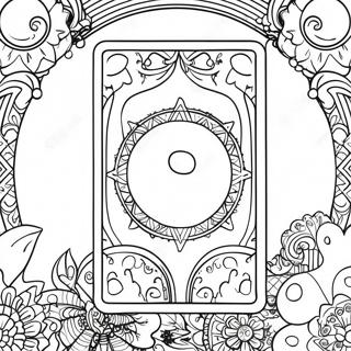 Mystical Moon Tarot Card Coloring Page 62114-49807