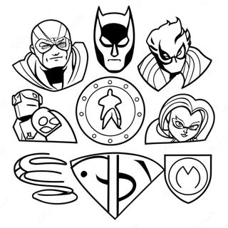 Superhero Logo Coloring Page 62143-49828