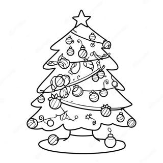 Festive Christmas Tree Thank You Coloring Page 62154-49834