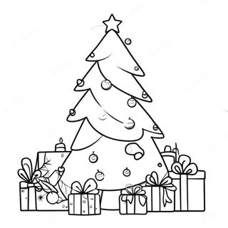 Festive Christmas Tree Thank You Coloring Page 62154-49835