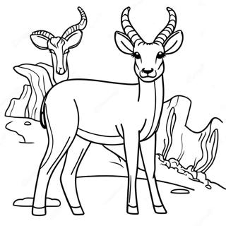 Antelope Coloring Page 62163-49847