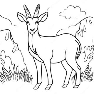 Antelope Coloring Page 62163-49848