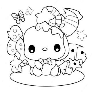 Christmas Sanrio Characters Coloring Page 6216-5072