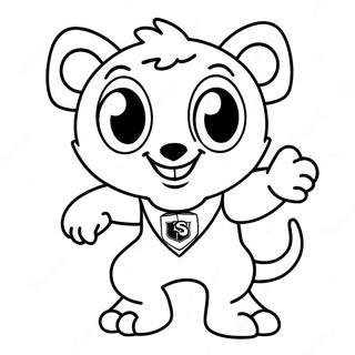 Energetic College Mascot Coloring Page 62174-49854