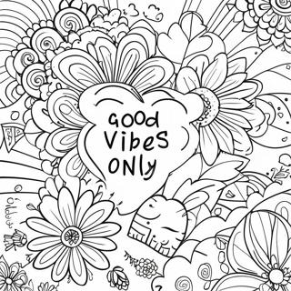 Good Vibes Only Inspirational Quotes Coloring Page 62183-49862