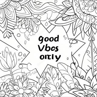 Good Vibes Only Inspirational Quotes Coloring Page 62183-49864