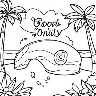 Good Vibes Only Tropical Paradise Coloring Page 62184-49859