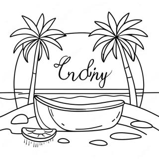 Good Vibes Only Tropical Paradise Coloring Page 62184-49860