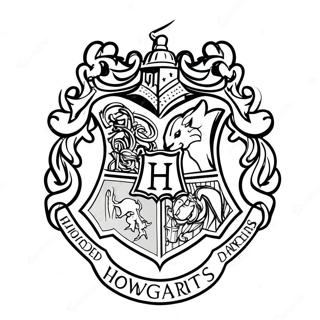 Hogwarts Crest Coloring Pages