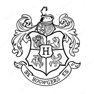 Detailed Hogwarts Crest Coloring Page 62194-49869