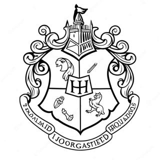 Detailed Hogwarts Crest Coloring Page 62194-49871