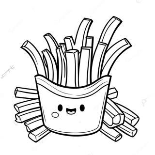 French Fries Coloring Page 62203-49876