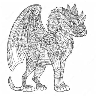 Intricate Mythomorphia Creature Coloring Page 62214-49886