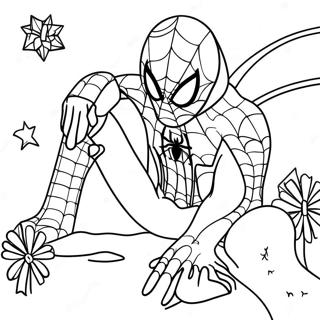 Spiderman Christmas Coloring Page 62223-49902