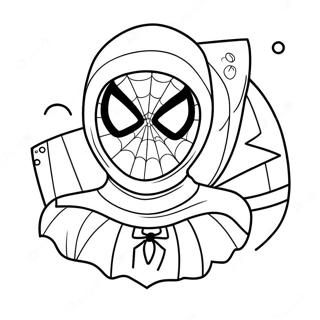 Festive Spiderman With Santa Hat Coloring Page 62224-49890