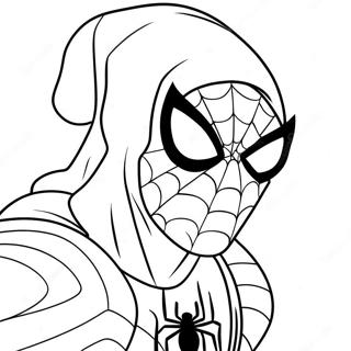 Festive Spiderman With Santa Hat Coloring Page 62224-49891