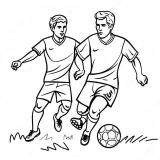 Exciting Soccer Match Coloring Page 62244-49909