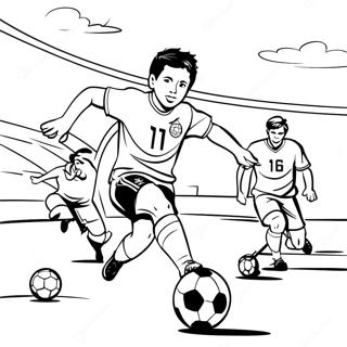 Exciting Soccer Match Coloring Page 62244-49910