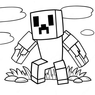 Minecraft Mutant Creeper Coloring Page 62253-49914