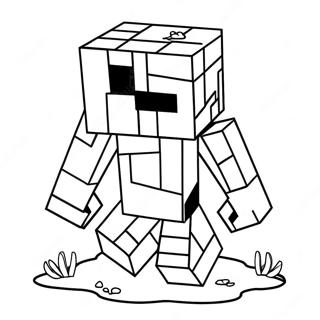 Minecraft Mutant Creeper Coloring Page 62253-49915