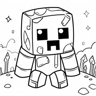 Cute Minecraft Mutant Creeper Coloring Page 62254-49917