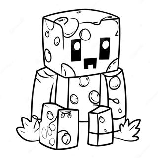 Cute Minecraft Mutant Creeper Coloring Page 62254-49919