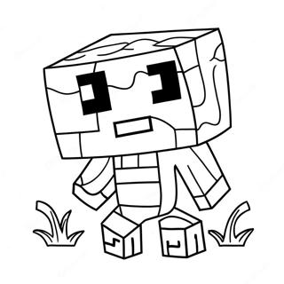 Cute Minecraft Mutant Creeper Coloring Page 62254-49920