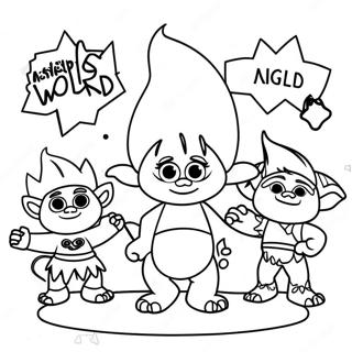 Trolls World Tour Coloring Page 6226-5079