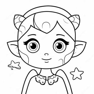 Cute Monster Girl With Big Eyes Coloring Page 62274-49935