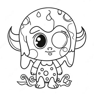 Cute Monster Girl With Big Eyes Coloring Page 62274-49936